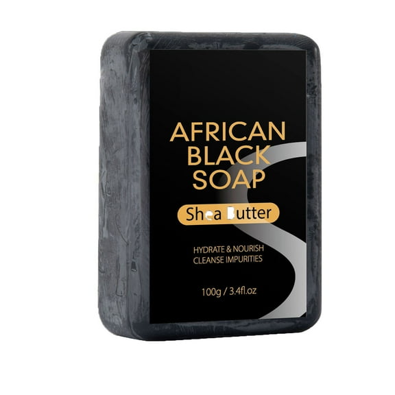 LEHOZIHEQ Organic African Black Soap, Best Raw Organic African Black Soap, For All Skin Types, Pure & Natural Ingredients