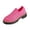 Hot Pink, variant on Women's Knit Rhinestone Platform Sneakers Breathable Mesh Round Toe Slip On Lug Sole Loafers Lightweight Walking Sport Casual Shoes