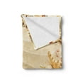 thumbnail image 2 of Shell Soft Flannel Fleece Blanket, Seashells Frame with Sand Exotic Summer Vacation Ocean Souvenirs Blurred Photograph, Cozy Plush for Indoor and Outdoor Use, 70" x 90", Multicolor, by Ambesonne, 2 of 5