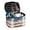American Flag Clock Design, variant on HELLHERO Brush Slots Double Zipper Cosmetic Bag Makeup Organizer Camping Dreamy Pegasus Rose Pattern