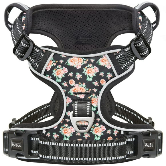 Arnés para perros HEELE Flower Black para perros pequeños XS
