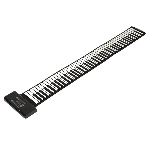 Piano Enrollable de 88 TeclasMIDI Eléctrico Portátil Sensible Al Tacto para Principiantes con 128 Tonos 128 Ritmos y Grabación Edición Reproducción Diseño Enrollable