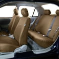 thumbnail image 2 of FH Group Faux Leather Airbag Compatible and Split Bench Car Seat Covers, Full Set, Tan, 2 of 6