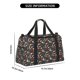 thumbnail image 3 of Fotbe Christmas Holiday Bowling Bolsa de Viaje con Estampado, Bolsa de Fin de Semana para Mujer con Compartimento para Zapatos, Bolsa de Gimnasio con Bolsillo Húmedo, 3 of 7
