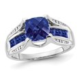 thumbnail image 1 of 2.80 Carat (ctw) Lab-Created Blue Sapphire Ring in Sterling Silver, 1 of 5