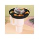 thumbnail image 2 of 1pc Insulated Cup Holder Snack Tray, Reusable Snack Container With 3 Compartment Dividers, Flat Bottom Cup Holder, Easy To Assemble And Convenient To, 2 of 4