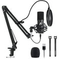 thumbnail image 1 of MAONO USB Podcasting Microphone Kit (AU-A04) |Black | Open box, 1 of 6