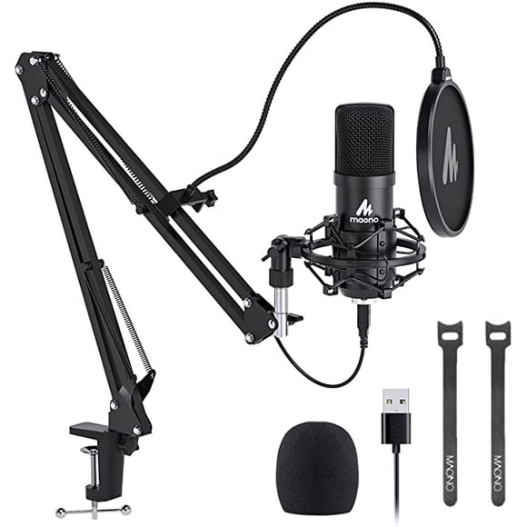 MAONO USB Podcasting Microphone Kit (AU-A04) |Black | Brand New
