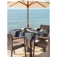 thumbnail image 2 of Outdoor Tablecloth with Umbrella Hole and Zipper, Blue Geometric Square Table Cloth 54x54 Inch Waterproof Tablecloth, Grey Vintage Neutral Abstract Striped Art Picnic Table Cover for Patio Camping, 2 of 7