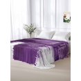 thumbnail image 6 of Twin Flat Sheet 66"x96", Purple Abstract Soft Lightweight Bedding Flat Sheets Only, Modern Mottled Art Oil Painting Brushed Microfiber Top Bed Sheet, Breathable StainResistant Bedsheets, 6 of 9