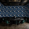 thumbnail image 3 of Boho Peel and Stick Wallpaper Dark Ocean Depths Skulls Jellyfish Sea Creatures Wall Mural 17.7in x 9.8ft Self Adhesive Removable Wall Paper Renter Friendly Wallpaper for Bedroom Kitchen Farm, 3 of 8
