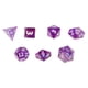 thumbnail image 3 of Dados poliédricos de resina, 7 piezas Dados poliédricos morados Juego de dados de resina de dados poliédricos Salida de alta intensidad, 3 of 12
