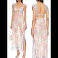 thumbnail image 2 of Vestidos Largos de Verano Y2K con Encaje, Retazos, , Estampado Floral, Escote Corazón, Espalda Descubierta y Abertura para Mujer M, 2 of 5