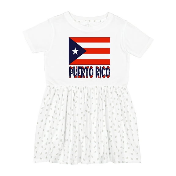 Inktastic Puerto Rico Flag & Name Girls Toddler Dress