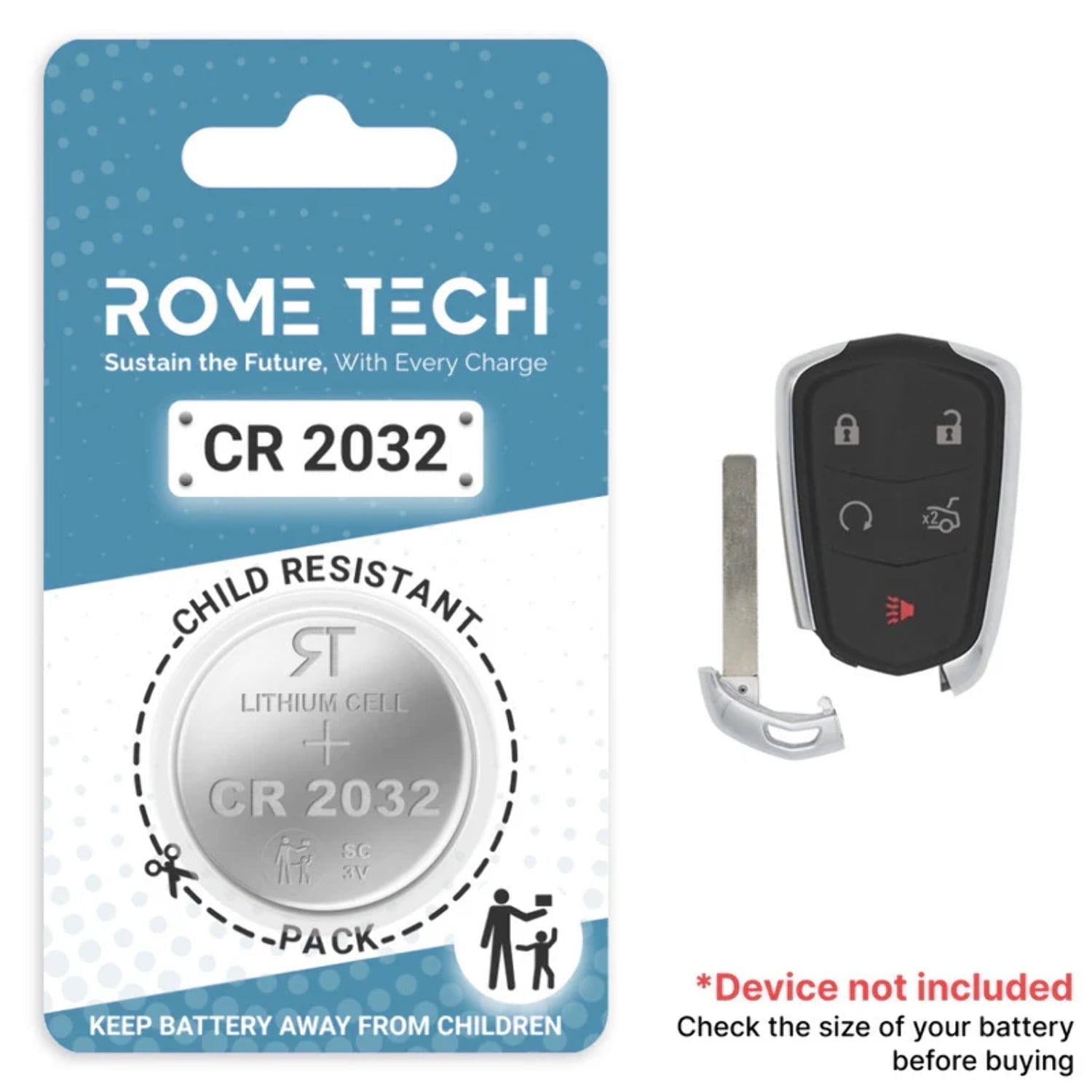 Replacement Battery for Key Fob Dodge RAM 2013-2018