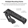 thumbnail image 3 of Universal Top Handle Hand G Rip with Clamp Rail Cold Shoes 1/4inch 3/8inch Threads 15mm Rod Clamp for Camera Cage Rig, 3 of 7