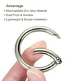 thumbnail image 4 of Uxcell 2x1.54x0.24'' Round Spring Gate O Ring Snap Clip Buckle Zinc Alloy Silver Tone 5pcs, 4 of 5