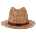 thumbnail image 2 of Paradise - Walrus Hats Natural Raffia Straw Fedora Hat w/ Braided Band, 2 of 7