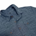 thumbnail image 7 of Western Shirts for Mens Cowboy Shirt Linen Short Sleeve Button Down Shirt Casual Work Shirts with Double Pocket Dark Blue, 7 of 7