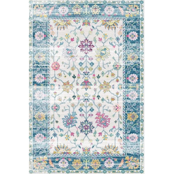 Tapete Decorativo Jovita Turquoise 160 x 230 cm Saffron Looms