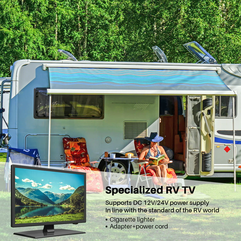 18,5-inch Smart TV, with 12v adapter and 230v, Android 11. Full HD  DVB-S2/C/T/T2 for motorhomes, campers, caravans, boats.