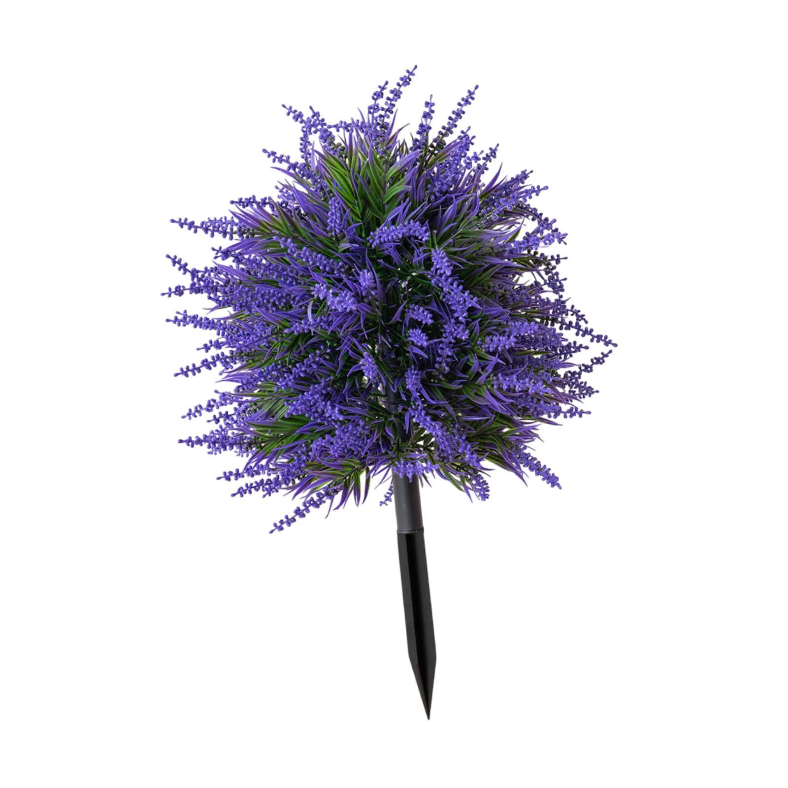 TISHITA Artificial Lavender Flower Artificial Topiary Ball Tree with Flowers Indoor Yard Entryway Courtyard Outside Porch Fake Plants