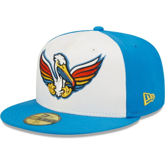 Men's New Era White/Royal Pelicanos de Myrtle Beach Copa De La Diversion 59FIFTY Fitted Hat