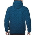 thumbnail image 7 of Haiem Dark Blue Patterned Men's Hoodie with Kangaroo Pocket - Ideal Pullover Sweatshirt for Daily Wear, Travel, and Home-Small, 7 of 7