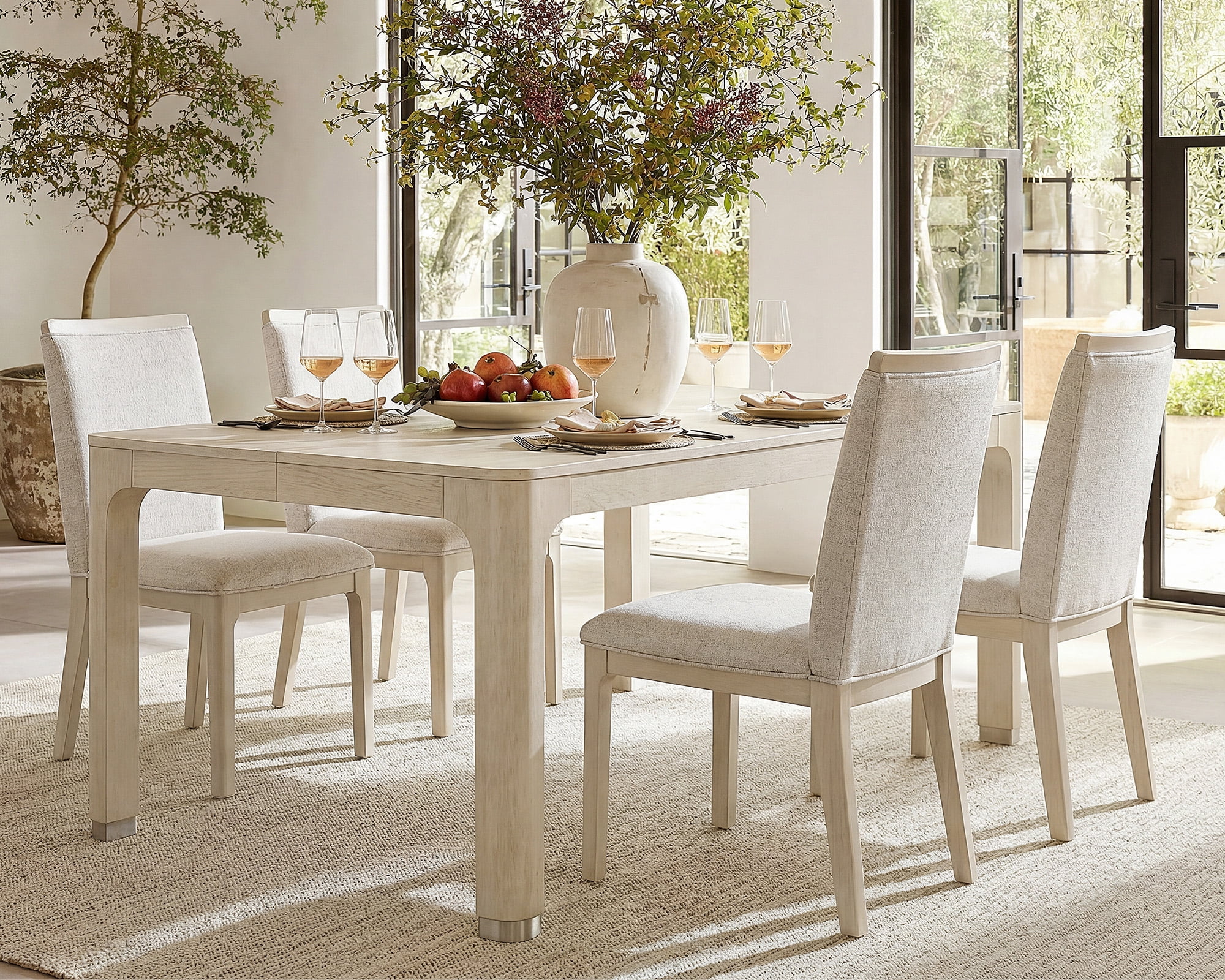 3 Pieces Dining Room Furniture Set, 66" Rectangular Kitchen Table and Set of 2 Upholstered Solid Wood Dining Chairs