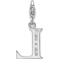 thumbnail image 3 of Sterling Silver Amore La Vita Rhodium-Plated Cz Letter L Initial Charm (0.5 X 12) Made In Thailand qcc104l, 3 of 5