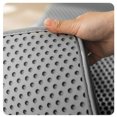 thumbnail image 2 of EastVita Cat Litter Mat, Honeycomb Double Layer Design Scatter Control Litter Collection Mat, Detachable Double-sided Magic Sticker, Cat Foot Mat Stuff Pets Supplies, 2 of 8