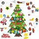 thumbnail image 1 of Felt Christmas Tree, Christmas Tree with 32 Removable Hanging Ornaments, DIY Christmas Tree Decoration, Hanging Decoration, for Children, Christ, 1 of 5