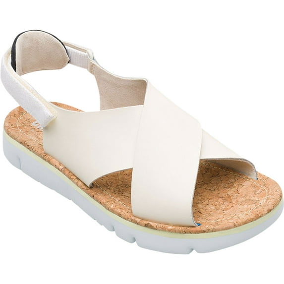 Women's Camper Oruga Platform Sandal Light Beige Leather 40 M