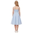 thumbnail image 5 of IDOPIP Tween Girls Long Corset Dress for Middle School Dance Party Summer Vacation Sundresses Holiday Junior Dresses Teen Smocked Homecoming Prom Dress 9-10 Years Blue, 5 of 7