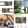 thumbnail image 6 of XYZCANDO Cow Floral 4pcs Golf Cart Seat Covers Golf Cart Steering Wheel Covers Golf Cart Flags Easy to Install 2 Person Seats Golf Cart Blanket Steering Wheel Protector Double Sided Golf Banner Green, 6 of 7