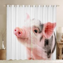 Manfei 3D Pink Pig Black Out Curtains, Kawaii Farm Animal Curtains Pack of 2 (42x63 Each), Teens Boys Girls Kids Bedroom Curtains, Curtains Blackout Home Decor