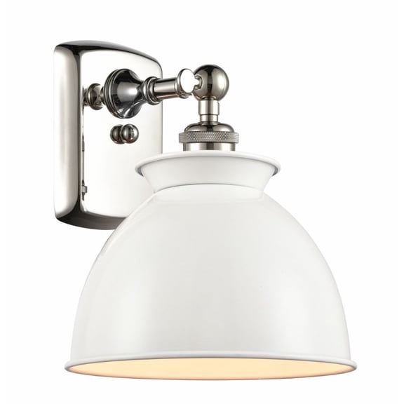 516-1W-PN-M14-W-Innovations Lighting-Adirondack - 1 Light Wall Sconce  Polished Nickel Finish with