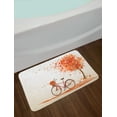 thumbnail image 2 of Bicycle Bath Mat, Autumn Tree with Aged Old Bike and Fall Tree November Day Fall Season Park Nature Theme, Non-Slip Plush Mat Bathroom Kitchen Laundry Room Decor, 29.5 X 17.5 Inches, Orange, Ambesonne, 2 of 2