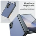 thumbnail image 5 of Allytechgroup Screen Protector Case for Samsung Galaxy Z Fold 6, Matte Slim Hinge Protection Anti-Scratch Full Body Shockproof Bumper Rugged Phone Case Cover for Galaxy Z Fold 6, Blue, 5 of 9