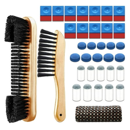 

Billiards Cleaning Pool Table Cleaner Felt Brush Kit Include Rail Brush 12 Pool Cue Chalk Square 20 Pool Cue Tip Wood