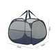 thumbnail image 3 of Hamper con abertura ancha, bolsillo lateral, resistente, plegable, ahorro de espacio, ropa de lavandería, almacenamiento, alta capacidad, fácil de mover, tejido transpirable, para, 3 of 9