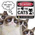 thumbnail image 6 of Bigtime Signs Beware of Cats Sign - Funny Gag Gift - Indoor/Outdoor Use - Cat Lovers Decor, 6 of 8