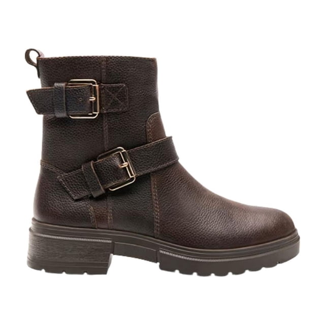 Botines Dama Flexi 131907 Biker Piel Tacón Bajo cafe 25