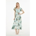 thumbnail image 5 of Women's Hawaiian Maxi Ruffle Sleeve Dress Wispy Cereus Light Blue, 5 of 5