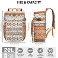 thumbnail image 4 of Bohemian Style Cooler Backpack 26 Cans – Waterproof Leakproof Lunch Backpack with Natural Floral Design for Travel, Work, and Outdoor Use, 4 of 6