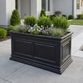 thumbnail image 2 of Algreen Covington 30" Self-Watering Planter, Trough, Black, 2 of 8