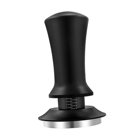 

Espresso Tamper Calibrated Pressure for Coffee Machine Accessories Tool Refined Handle Stainless Steel Flat Base 58mm Black