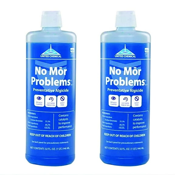 United Chemical No Mor Problems Swimming Pool Algaecide 1 Quart NMP-C12 2 Pack
