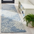 thumbnail image 2 of SAFAVIEH Jardin Clara Floral Wool Runner Rug, Blue/Ivory, 2'3" x 9', 2 of 8