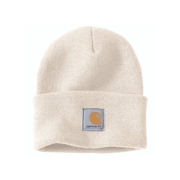 Gorro Carhartt de punto con puños, color blanco invernal, para hombre